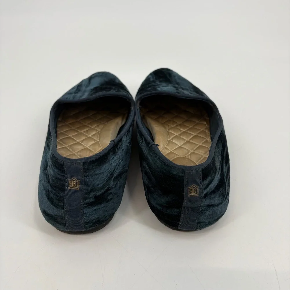Women's Birdies The Heron‎ Crushed Blue Velvet Flats Size 7 - Picture 9 of 10